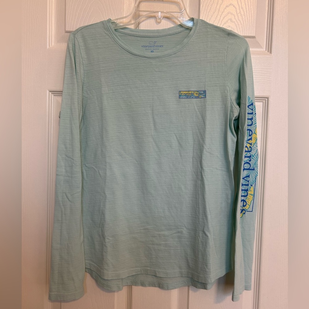 Vineyard Vines women’s long sleeve tissue tee t-shirt XS Palm
